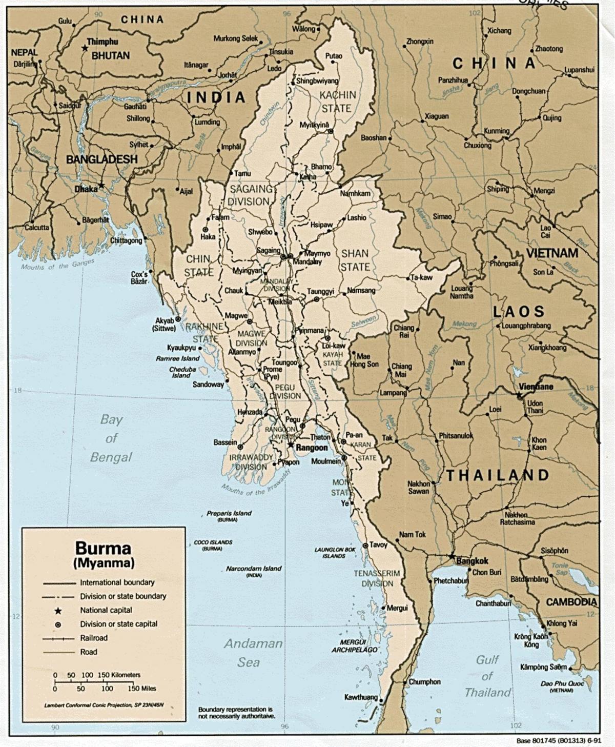 yangon Burma térkép