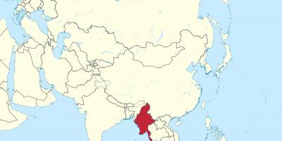 Világ térkép Mianmar Burma