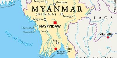 Mianmar ország térkép