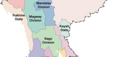 Mianmar térkép.