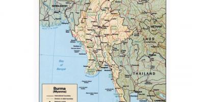 Térkép Mianmari a városok