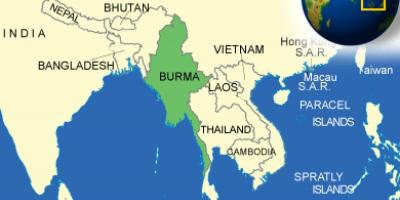Burma vagy Mianmar térkép