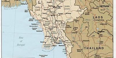 Mianmar térkép hd